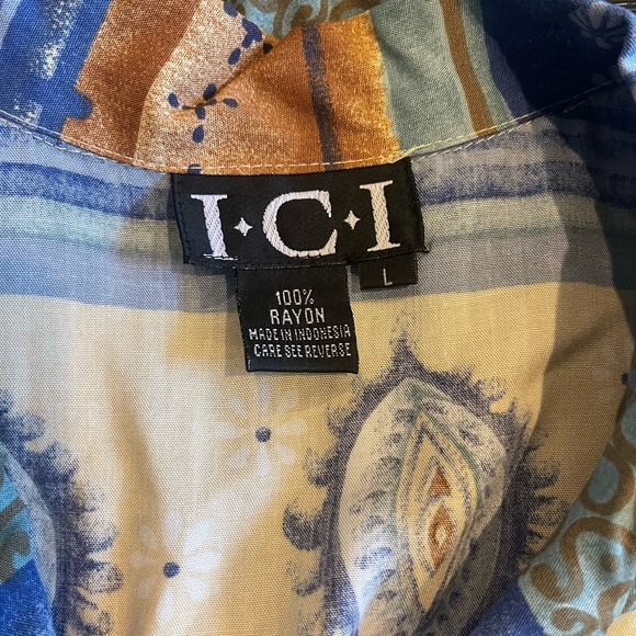 VINTAGE 1990’s PAISLEY PATTERN SKY BLUE ROMPER BY I.C.I. - Picture 11 of 13